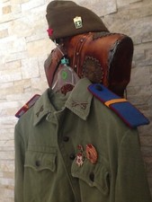 Uniforme e Bustina NOMINATIVA D'EPOCA UFFICIALE Militare URSS Esercito