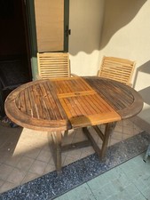 Tavolo  Allungabile Con 2 Sedie In TEAK Pregiato