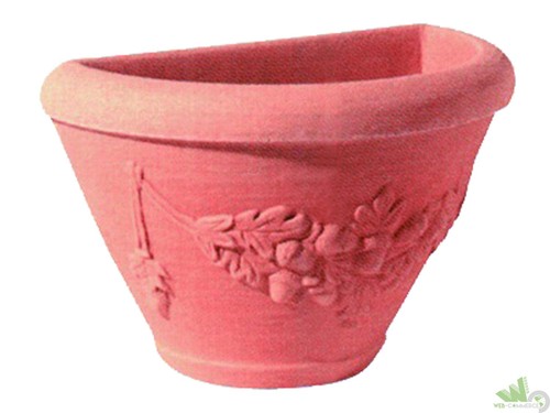 Vaso semicerchio parete - semicerchio,