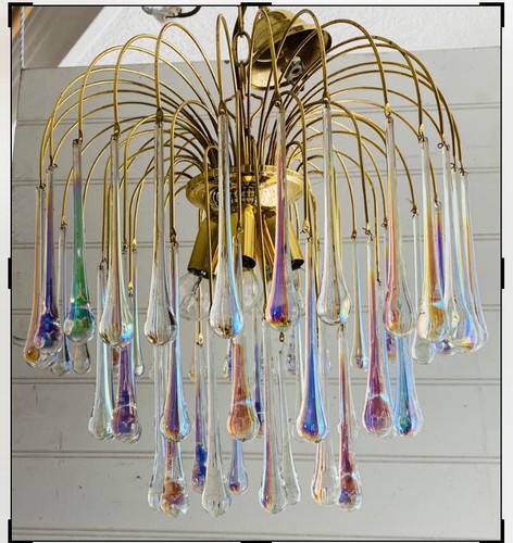 Lampadario cascata vetro - in,