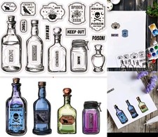 Set Timbri Bottiglie Vetro