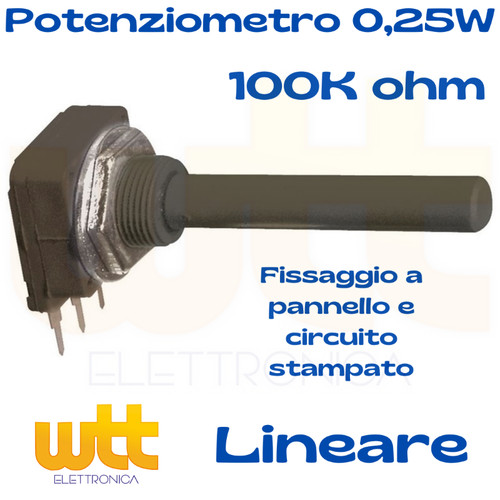 Potenziometro 100k ohm - ohm, lineare