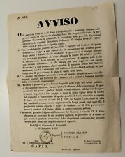 1858 RONCADELLE+AVVISO+DANNI di PECORE/CAPRE/BESTIE UNGHIE FESSE a DEMANIO-dc70