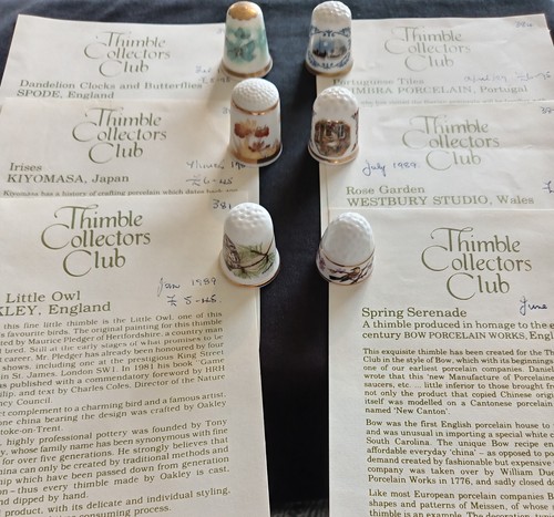 Bone china thimbles - bone,