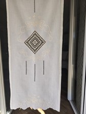 Tenda misto lino con ricamo a mano Filet 59x154 cm tenda a pannello
