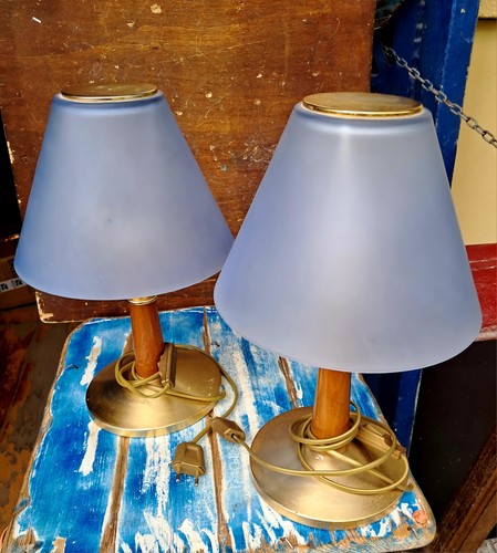 Coppia lampade ottone - in, e