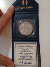 5 Dollari Canadesi 1 Oncia Argento 999