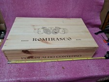 cassa di legno vuota del vino  da 6 bottiglie Aldo Confermo Romirasco 2015 