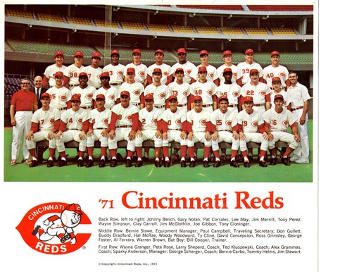 1971 cincinnati reds - reds, 8x10