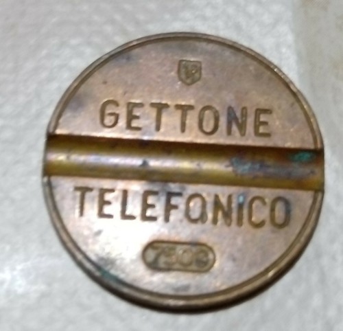 Gettone telefonico con segno - gettone,