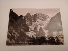 Courmayeur Notre Dame de la Guerison et Mont Blanc 1952 cartolina a6