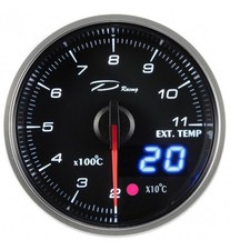 Manometro Strumento 52mm DEPO Termocoppia EGT Gas Scarico Picco Nero DIGITALE