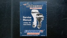 Johnson Evinrude 8-15 HP Quattro Tempi Fuoribordo Manuale Servizio 1995 Riparazione Officina