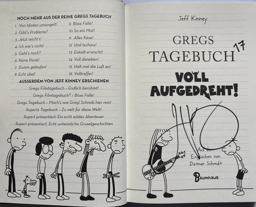 Jeff kinney firmato gregs - jeff,