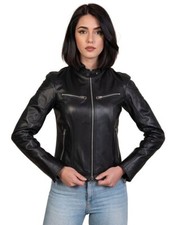 Women's Genuine Black Leather