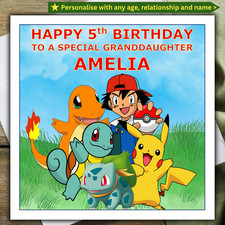 CARTOLINA COMPLEANNO POKEMON