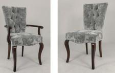 SEDIA/CAPOTAVOLA LEGNO IMBOTTITA LAVORAZIONE CAPITONNE TESSUTI ECOPELLE LUSSO196