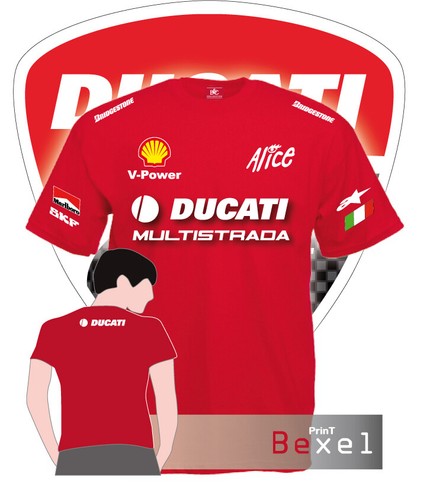 Shirt printed ducati - t,