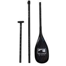 3 pezzi pagaia professionale completamente in carbonio / canoa / kayak / sport acquatici regolabile 85"/216 cm
