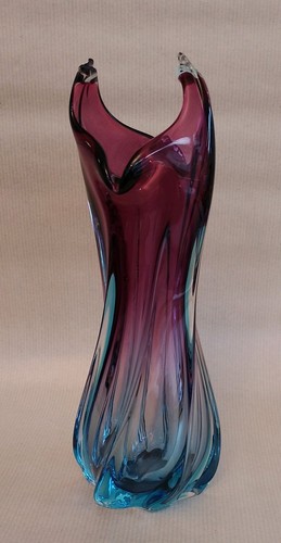 Vaso vetro ritorto costine - vaso,