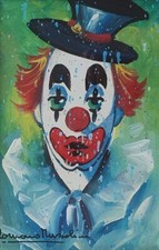 "Clown", 1983, Romano Mussolini, quadro
