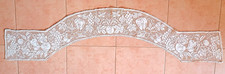 Balza d'altare in pizzo filet, lavorata all'uncinetto,bordo, inizio '900, 140 cm