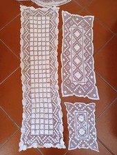 4 Centrino Uncinetto Cm110x28 Puglia Totale Peso Gr 335 Tondo Cm 130 ∅ Difetti 