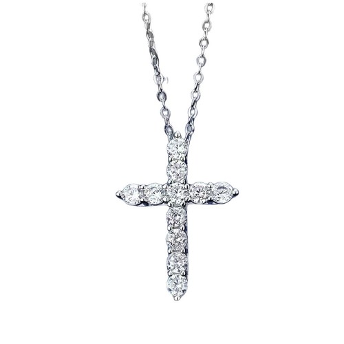 Collana con croce - , tonda