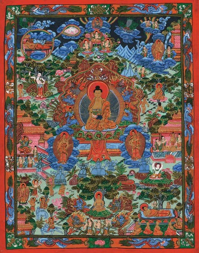 Fatto mano thangka dipinto - fatto, a