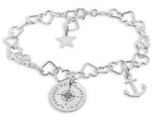 BRACCIALE ARGENTO BUSSOLA