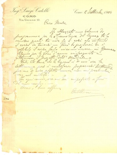 1904 como ing luigi - luigi, catelli