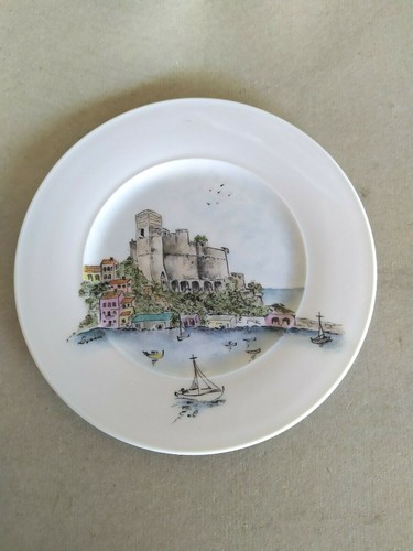 Piatto decorato mano lerici - decorato,