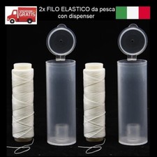 2x FILO ELASTICO PESCA COZZE SARDE GAMBERI ESCHE MARE BARCA TRAINA SURFCASTING