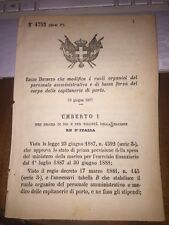 REGIO DECRETO CAPITANERIE  PORTO POVEGLIA PIZZO PAOLA LICATA SCIACCA CARLOFORTE