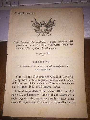 Regio decreto capitanerie - regio,
