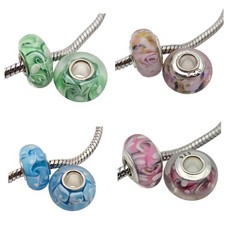 🩷 Charm Perline in Vetro di Murano Originale S925 Argento Sterling Regalo 🩷