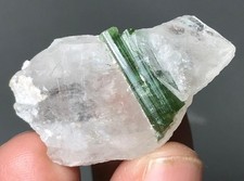 Natural Tourmaline on Quartz