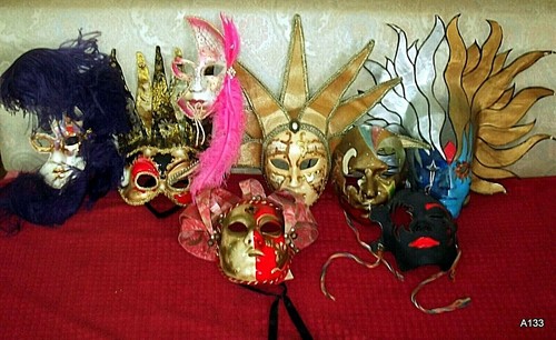 Maschere artistiche veneziane - maschere,