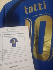 Maglia Nazionale ITALIA Francesco Totti Mondiale Berlino 2006 COA-R WORN ISSUED 