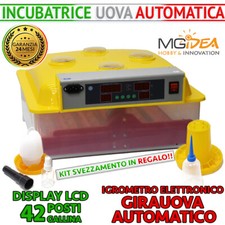 INCUBATRICE 42UOVA MOTORE AUTOMATICO CESTELLO DISPLAY SVEZZAMENTO RICONDIZIONATA