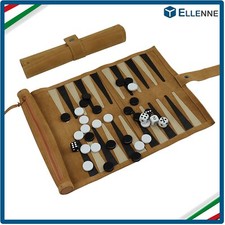 BACKGAMMON IN PELLE VERA