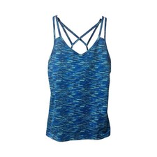 Canotta sportiva Express donna reggiseno a mensola S blu con spalline allenamento elasticizzato attivo