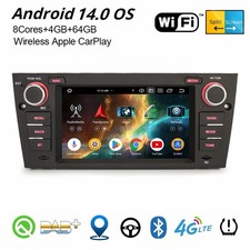 Android 14 DAB+ Autoradio Navi CarPlay 4+64GB USB BMW Serie 3 E90 E91 E92 E93 M3