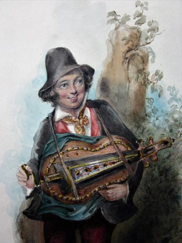 Vittoriano dipinto suonatore - vittoriano?,