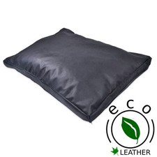 ECO - CUSCINO IN PELLE RUVIDA. Cuscino resistente in pelle nera di buona qualità