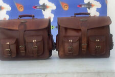 Borse In Pelle Per Sella Da Moto 15" 2 Pezzi Grandi Tasche Laterali