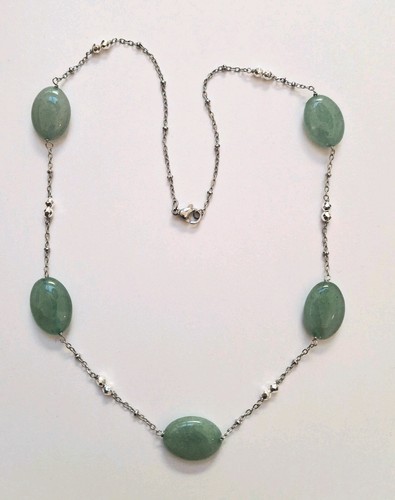Collana acciaio con pietre - acciaio,