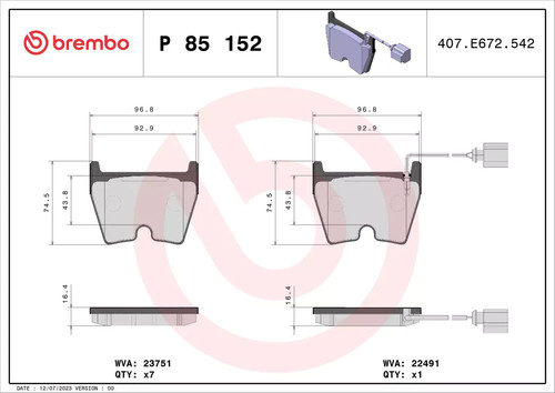 Kit pastiglie freno - , anteriore