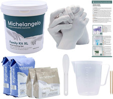 Michelangelo Kit per Calco Mani Set Completo Con Alginato, Gesso E Caraffa Gradu