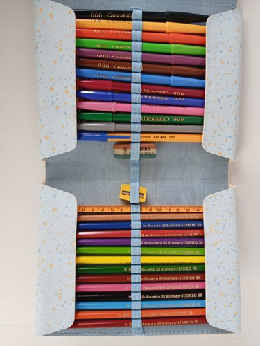 Astuccio vintage azzurro - astuccio,